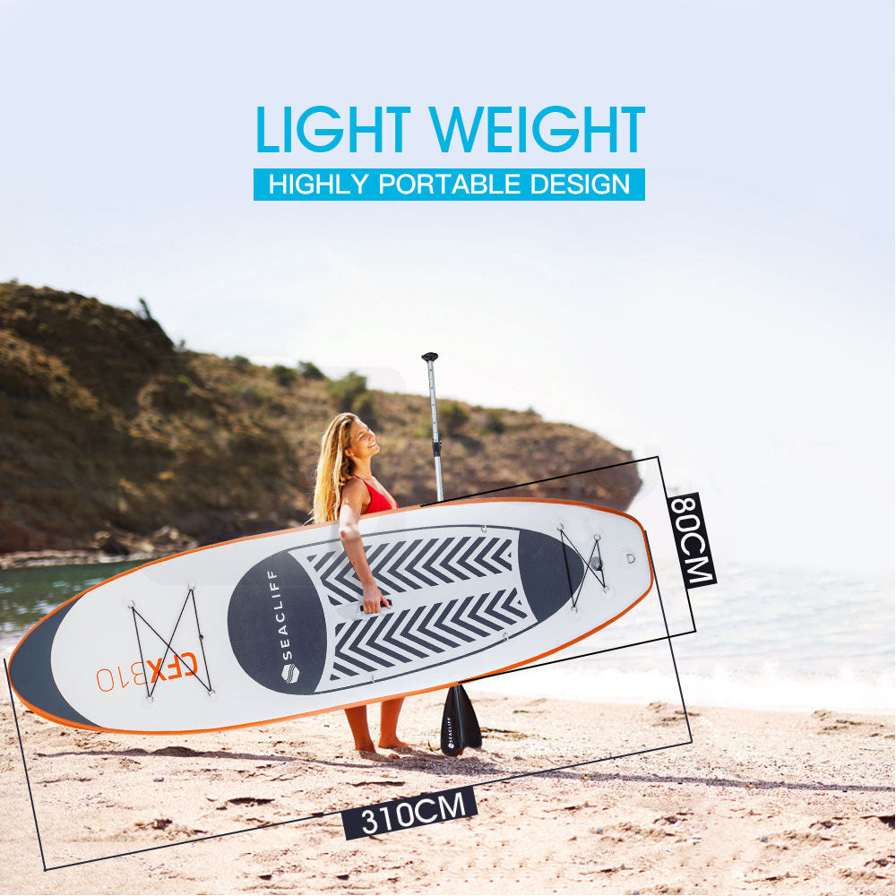 Lightweight Inflatable SUP and Kayak, Drop Stitch, 310cm, Seacliff