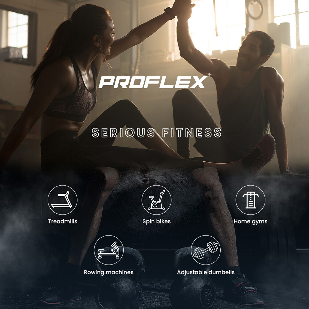 PROFLEX Magnetic Recumbent Exercise Bike, LCD Display, Heart Rate Sensors, Adjustable Seat, 8-Level Resistance, Comfortable Seated Home Cardio Fitness Machine