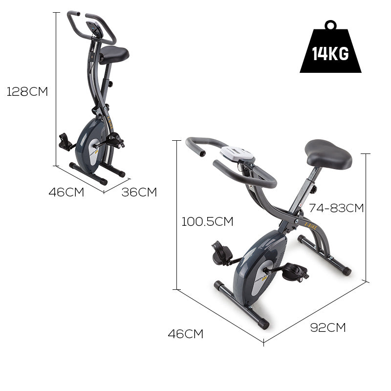 Folding Magnetic Exercise Bike, 8-Stage Resistance - Proflex