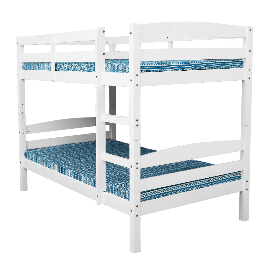 Convertible Timber Pine Bunk Bed with Ladder - Single Kingston