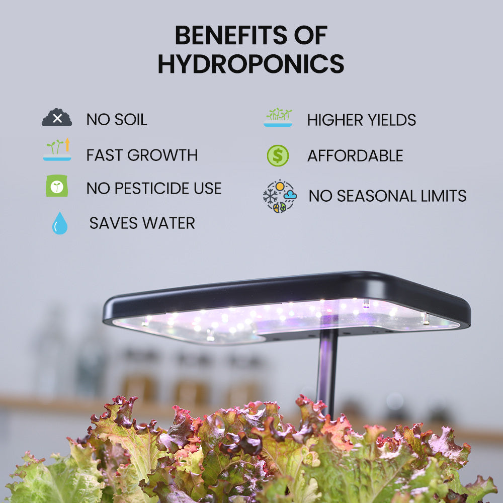 Automatic LED 8 Pod Hydroponic System, 3L Tank, PlantCraft