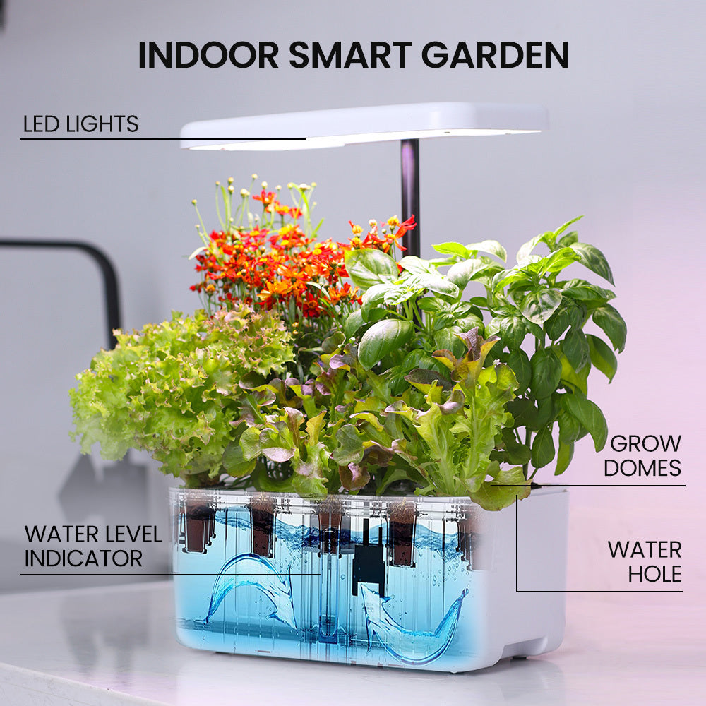 8 Pod Automatic Hydroponic System, LED Lights, 3L Tank, PlantCraft