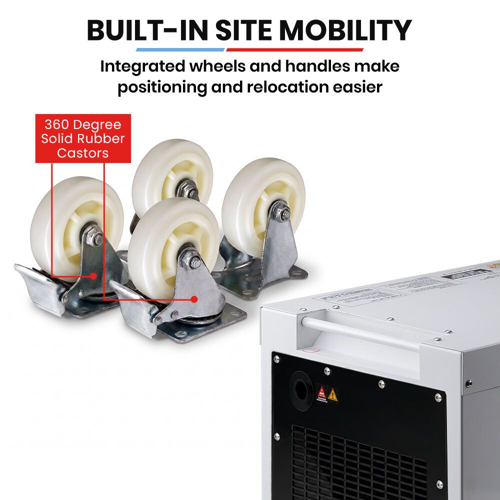 GENPOWER 7kW Peak 5kW Rated Commercial Diesel Generator, Three Phase 415V, Electric Start, Sound-Insulated, RCD Safety Switch, Worksite & Backup Power