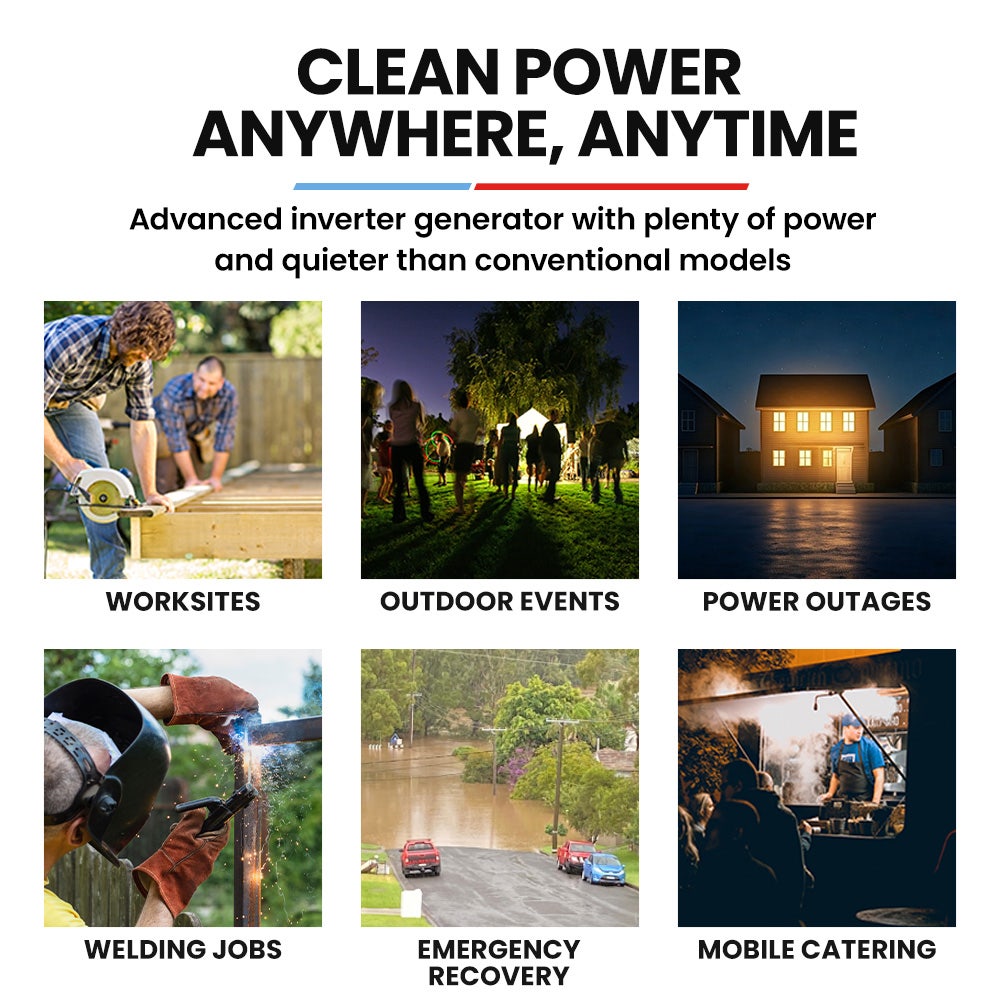 GP3600i 3.6kW Portable Inverter Generator 11L Tank Dual USB