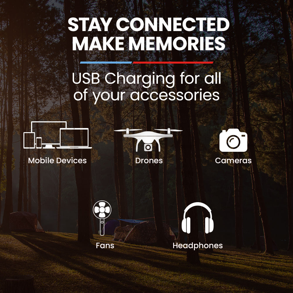 GENPOWER 300W Portable Lithium Power Station 288Wh LiFePo4 Wireless Charger Camping