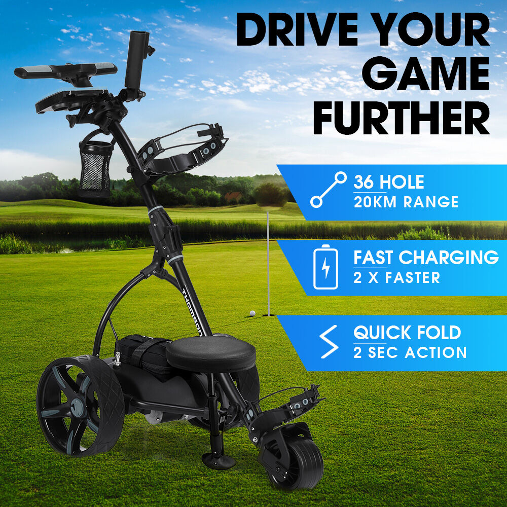 Thomson E5000 Pro 36-Hole Electric Golf Buggy Black with Seat