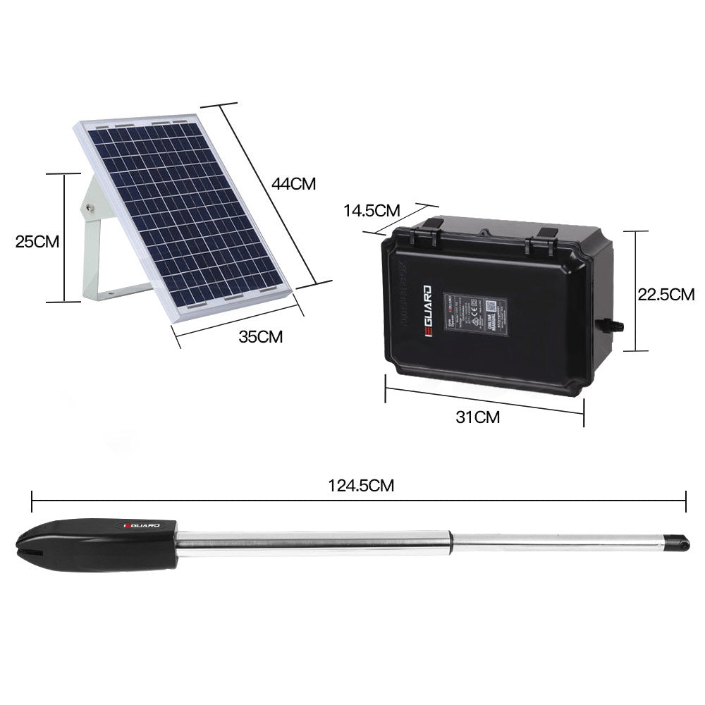 Solar Double Swing Gate Opener 900KG 3.5M, E-GUARD