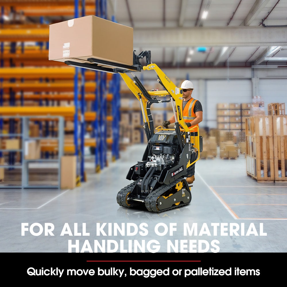 BAUMR-AG Pallet Forks Accessory for BSR5000 Mini Loader Skid Steer, Quick Connect Hydraulics, 150kg Rated Capacity