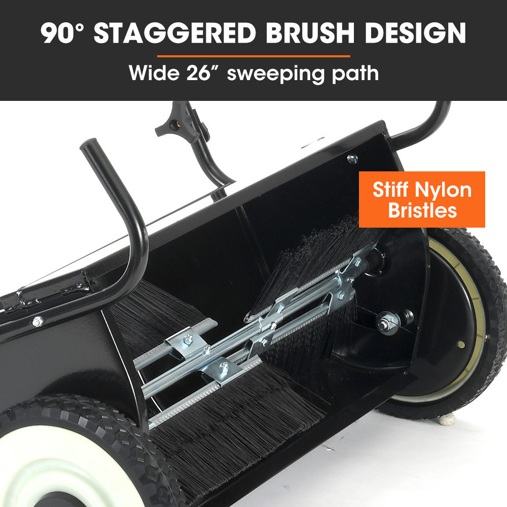 PlantCraft 66cm Push Lawn Sweeper 200L Leaf Collector