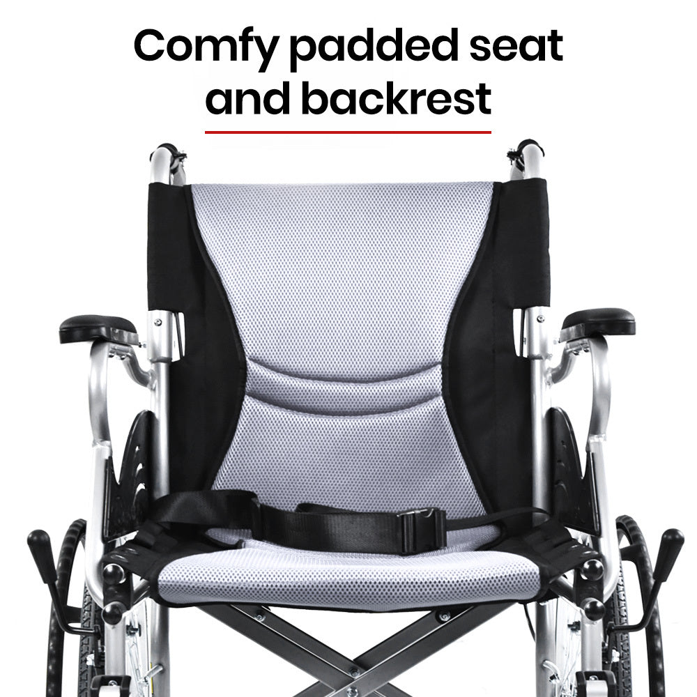 SmartLine 20" Folding Aluminium Wheelchair Grey/Black