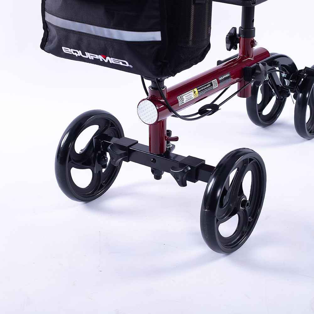 Easy-Roller Knee Scooter Walker Dual Brakes Red