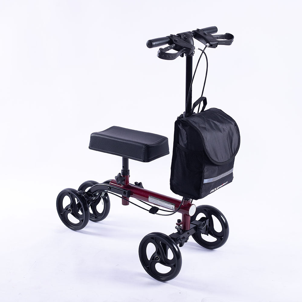 Easy-Roller Knee Scooter Walker Dual Brakes Red