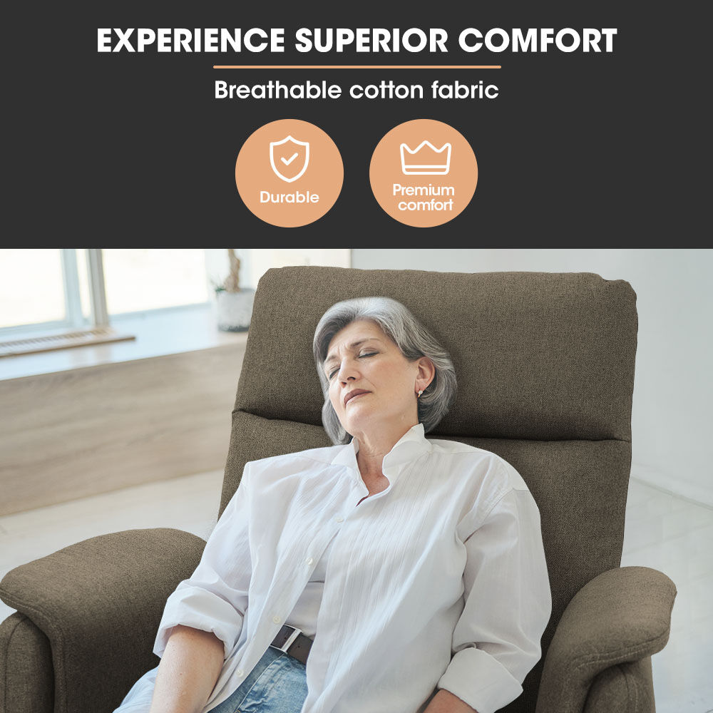 FORTIA Electric Recliner Armchair Single Beige