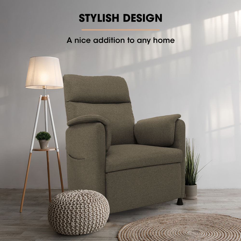 FORTIA Electric Recliner Armchair Single Beige