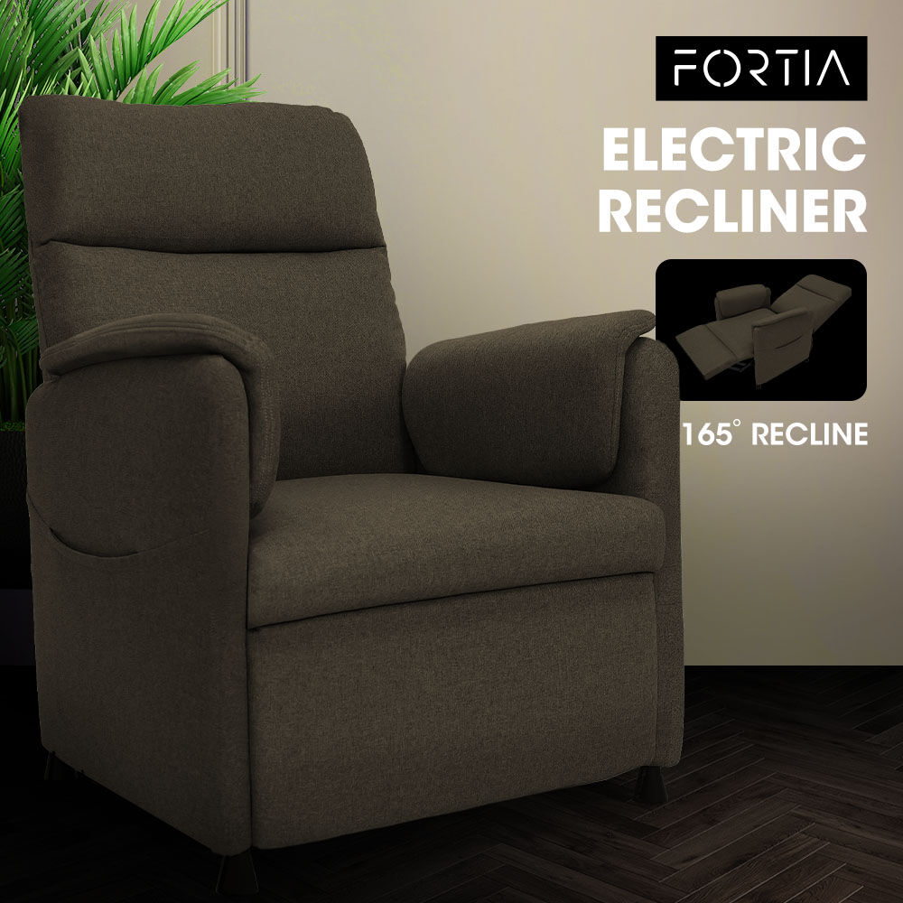 FORTIA Electric Recliner Armchair Single Beige