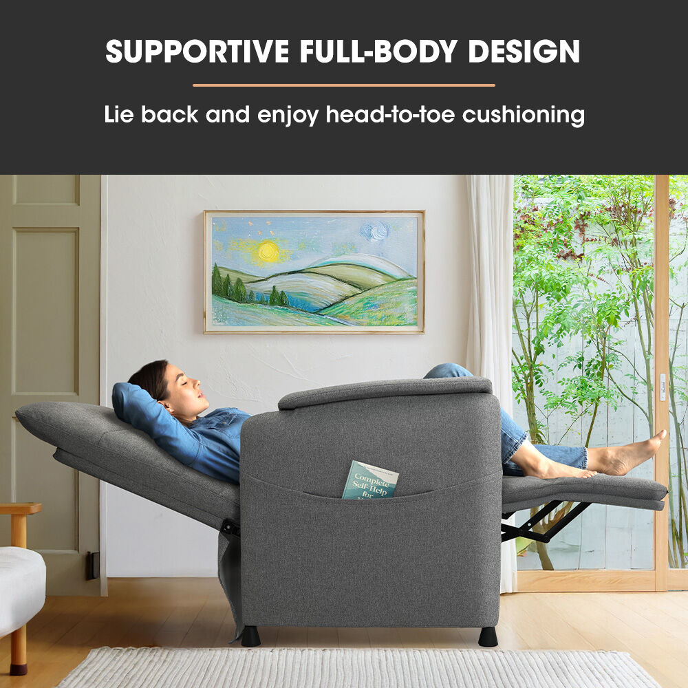 FORTIA Single Electric Recliner Armchair Grey