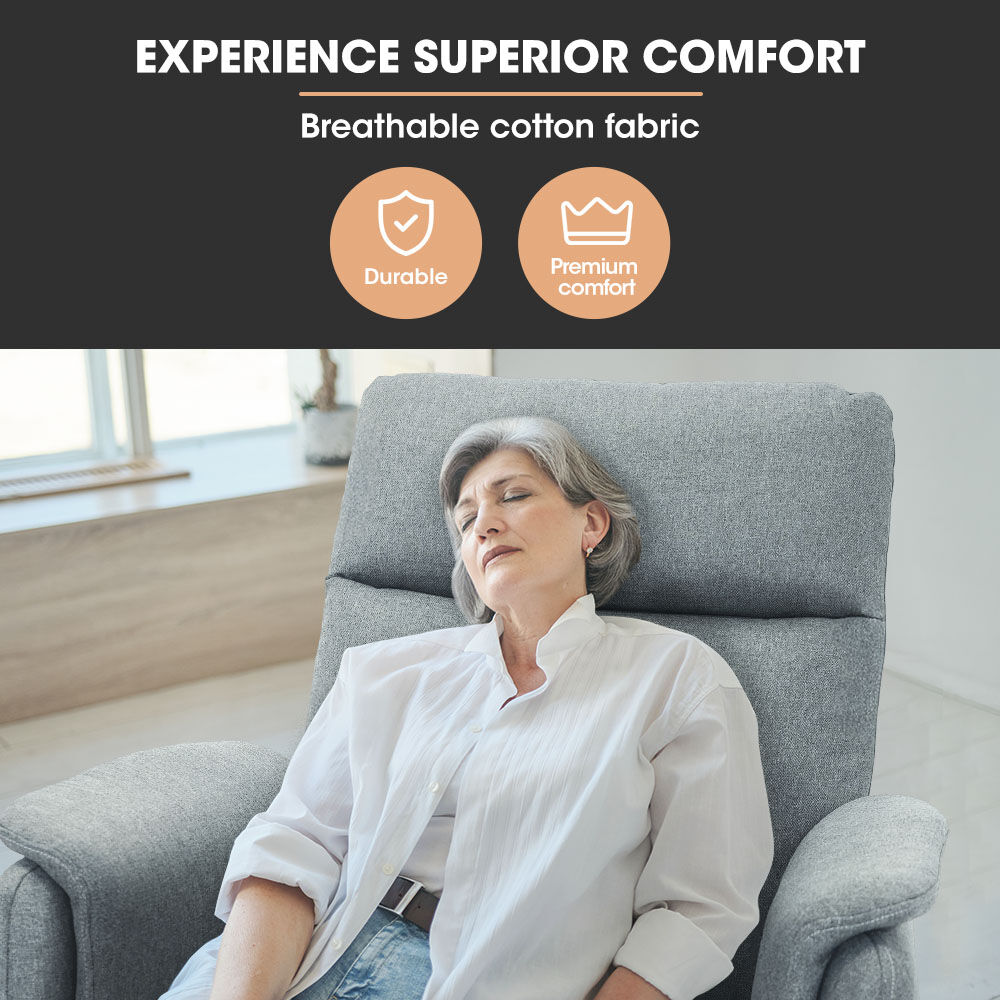 FORTIA Single Electric Recliner Armchair Grey
