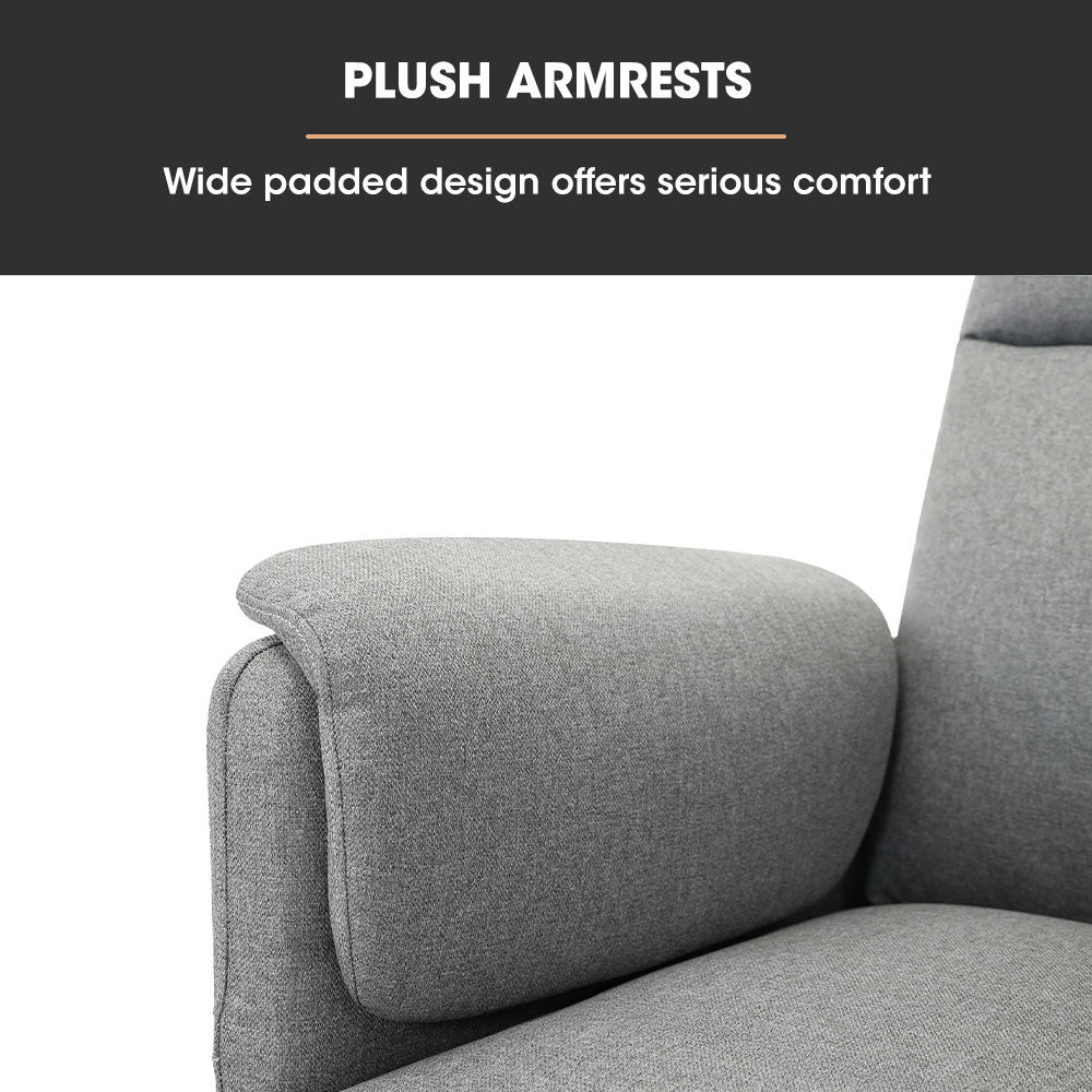 FORTIA Single Electric Recliner Armchair Grey