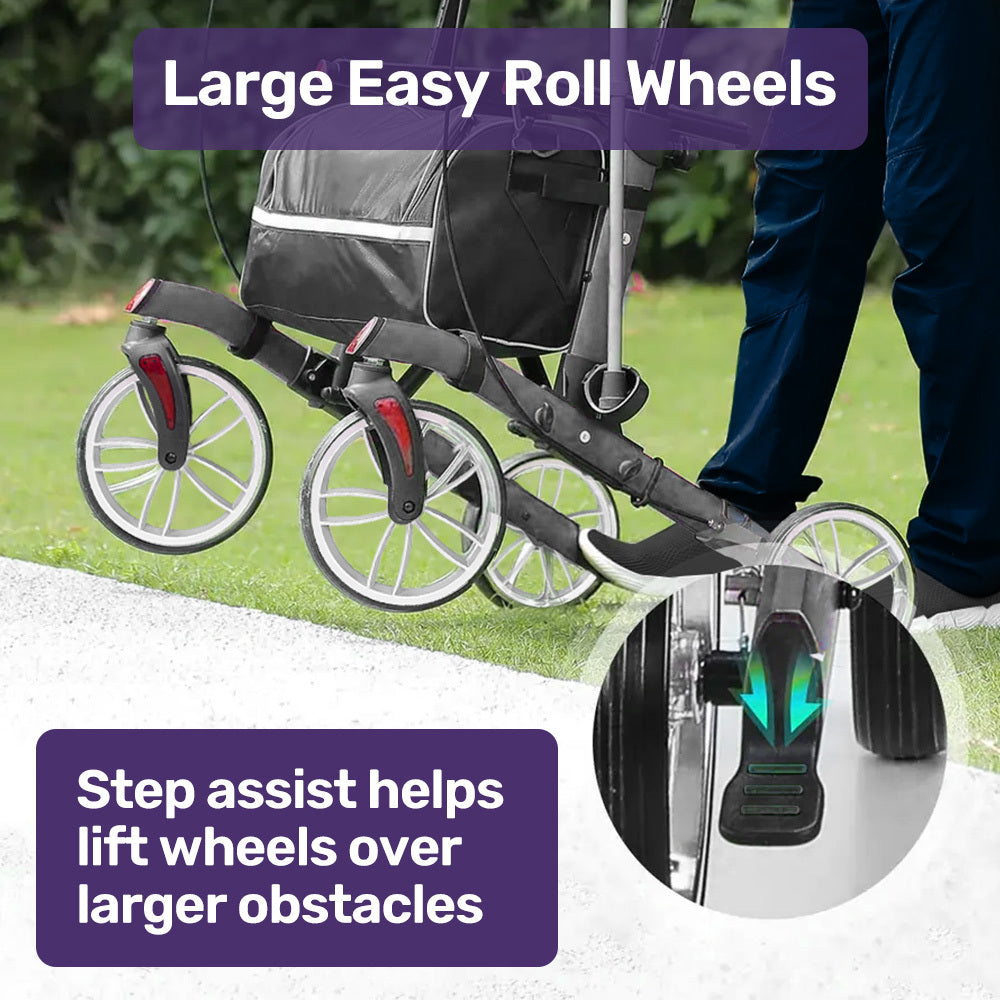 ErgoStride Upright Rollator Walker with Forearm Supports Grey