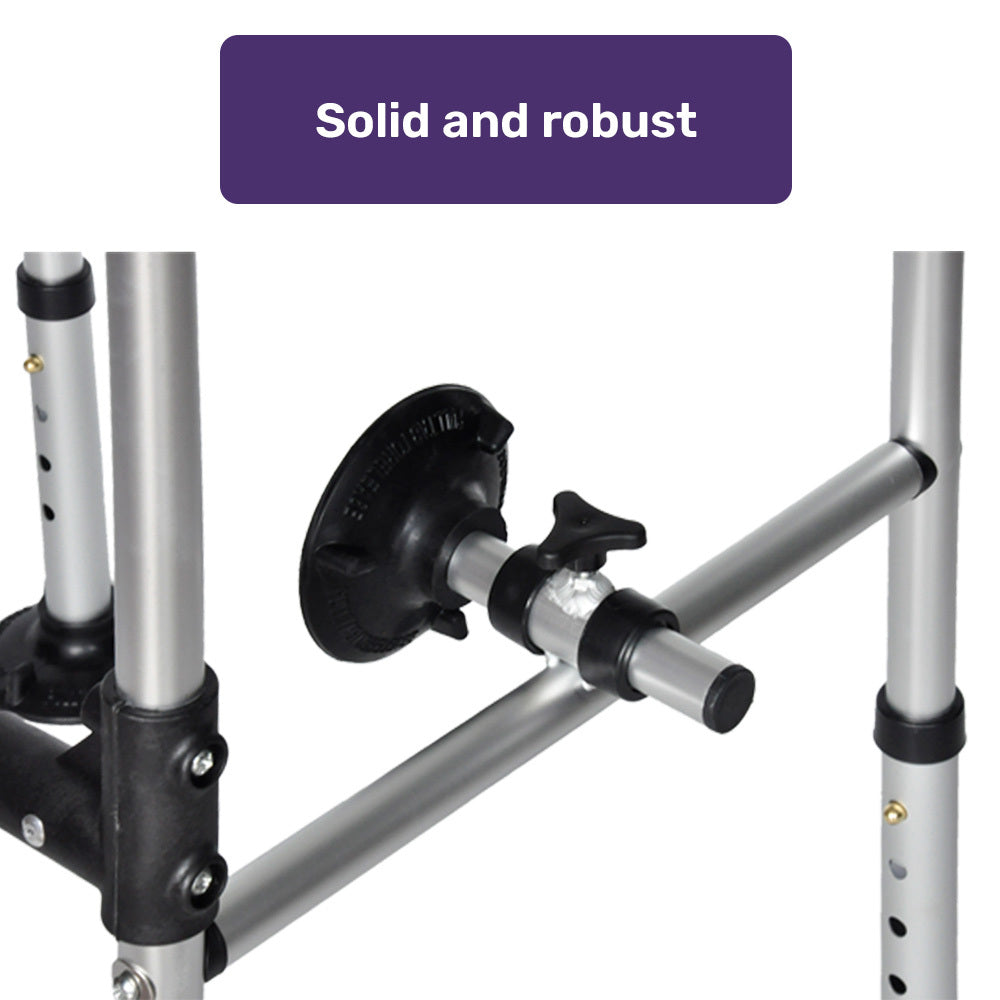 Equipmed Toilet Support Frame Adjustable Height Non-Slip White