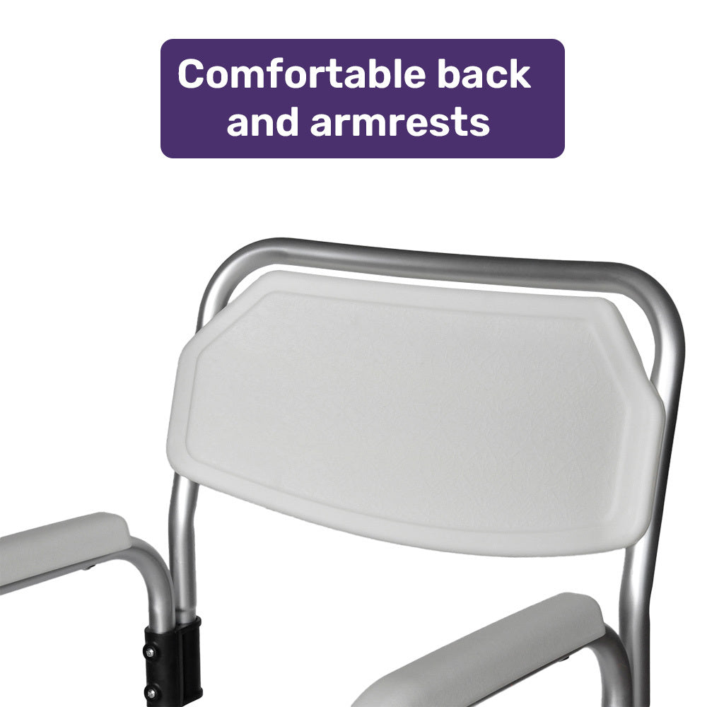 Equipmed Toilet Support Frame Adjustable Height Non-Slip White