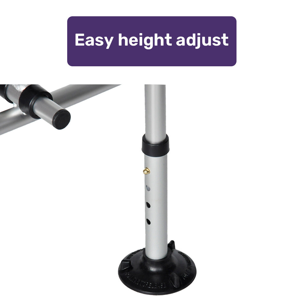 Equipmed Toilet Support Frame Adjustable Height Non-Slip White
