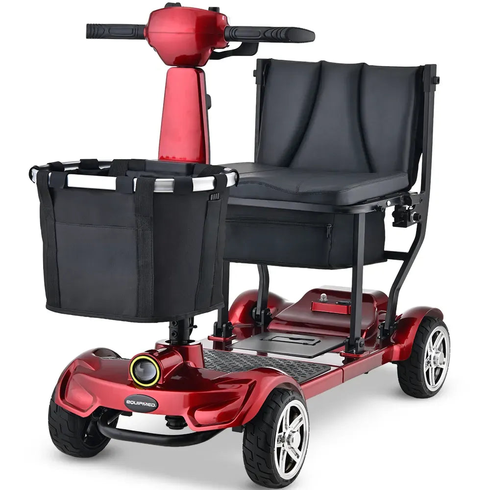 EQUIPMED ComfortCruise Large Mobility Scooter, 15km/h Top Speed, Up to 45km Range, Strong Climbing, 120kg Capacity, Red