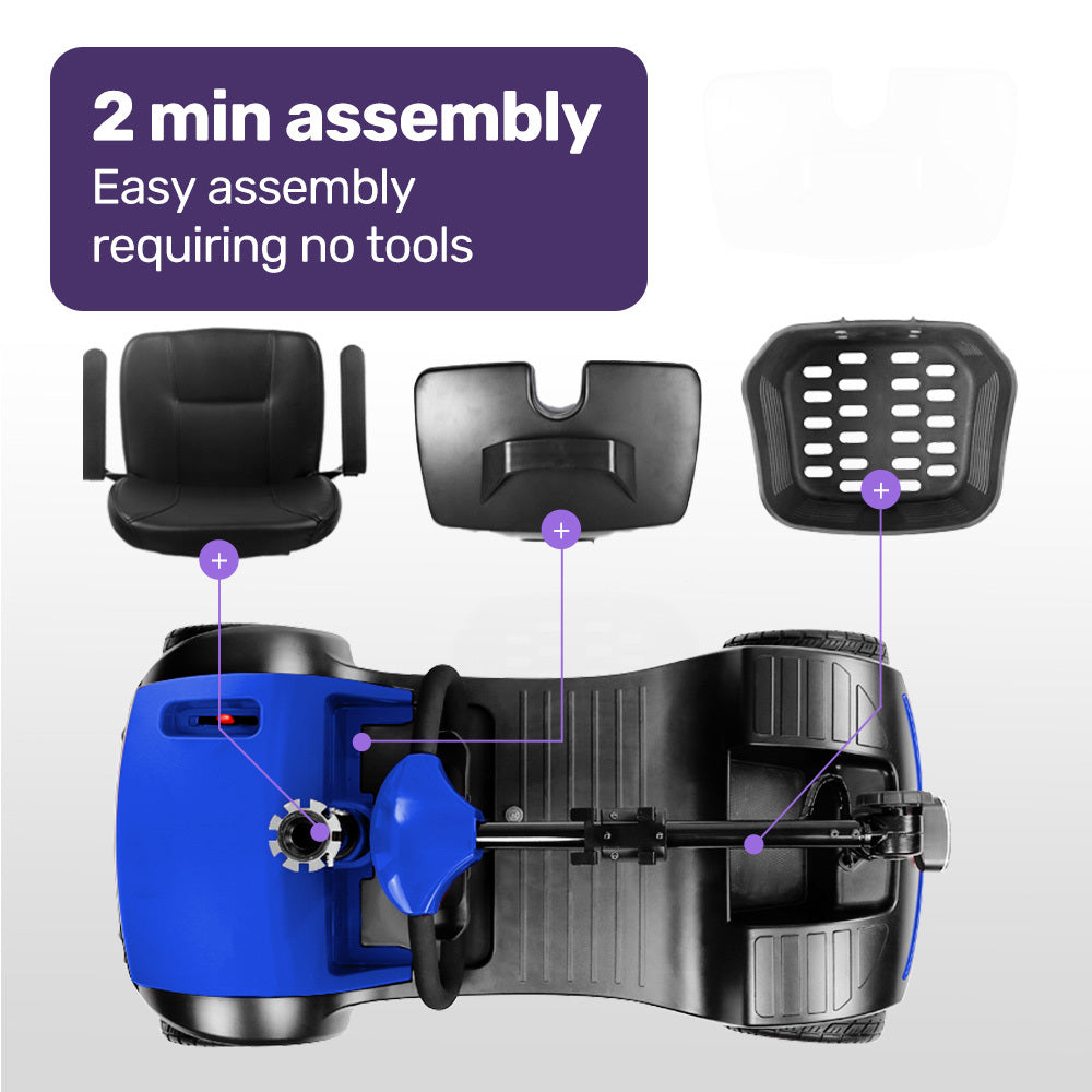 FreeRoam+ Mid Mobility Scooter Lithium Fast Charge Blue