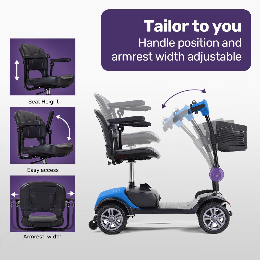 FreeRoam+ Mid Mobility Scooter Lithium Fast Charge Blue