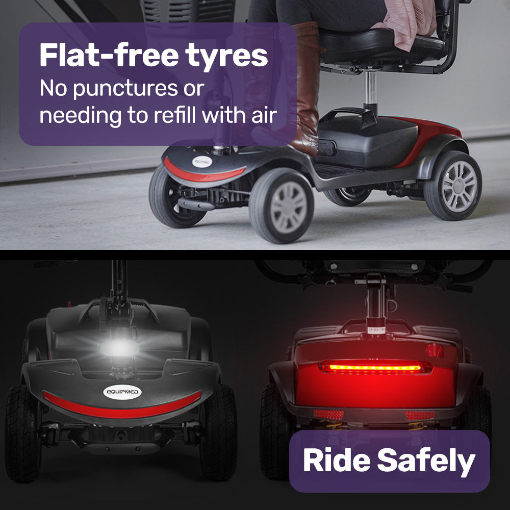 FreeRoam+ Mid Mobility Scooter Lithium Fast Charge Red