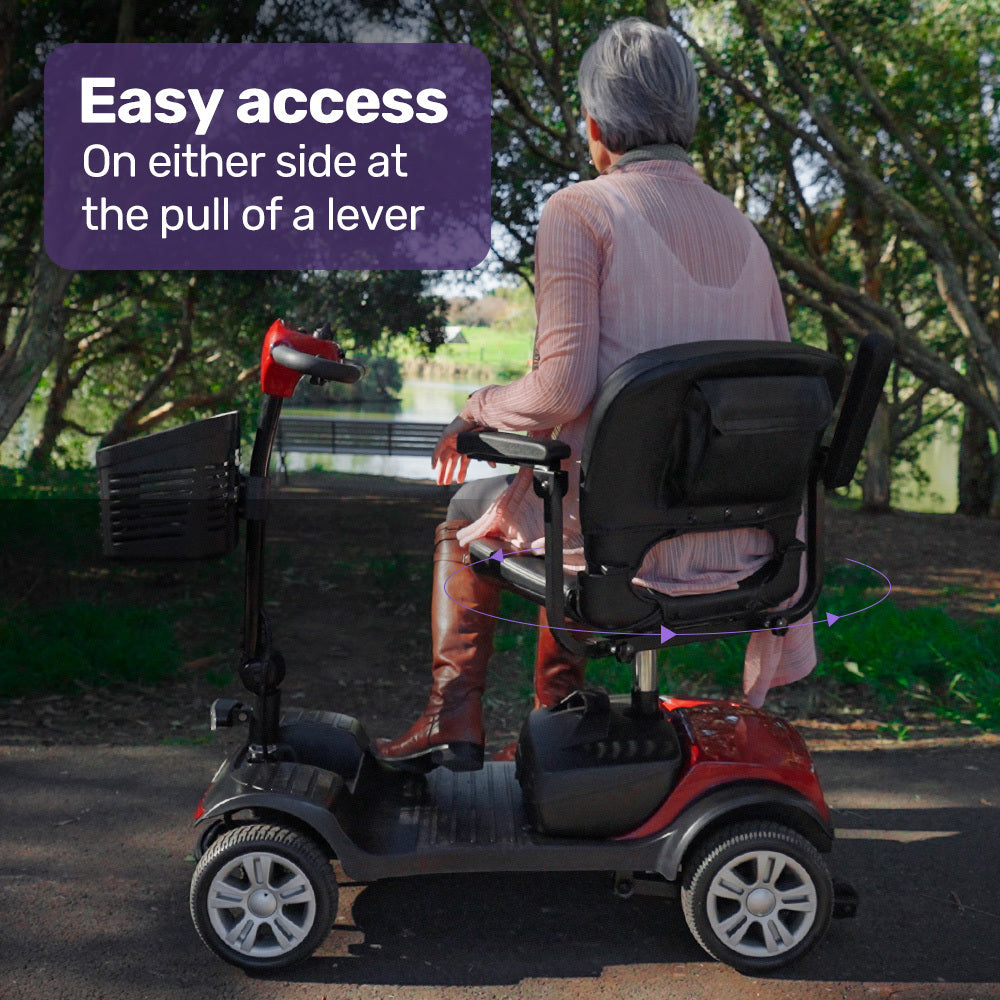 FreeRoam+ Mid Mobility Scooter Lithium Fast Charge Red