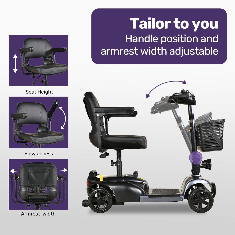 FreeLite+ Mid Electric Mobility Scooter Foldable Lithium Battery Grey