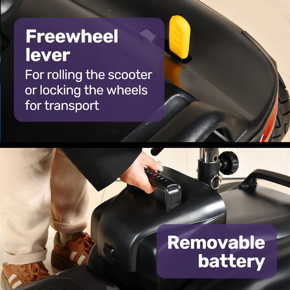 FreeLite+ Mid Electric Mobility Scooter Foldable Lithium Battery Grey