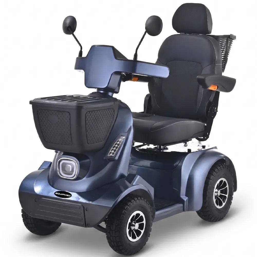 EQUIPMED ComfortCruise Large Mobility Scooter, 15km/h Top Speed, Up to 45km Range, Strong Climbing, 180kg Capacity, Blue