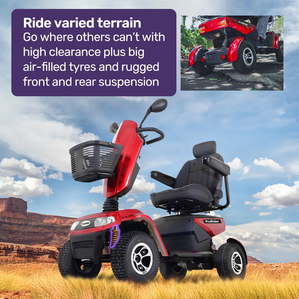 ProRider Ultra XXXL Mobility Scooter 200kg Capacity Red