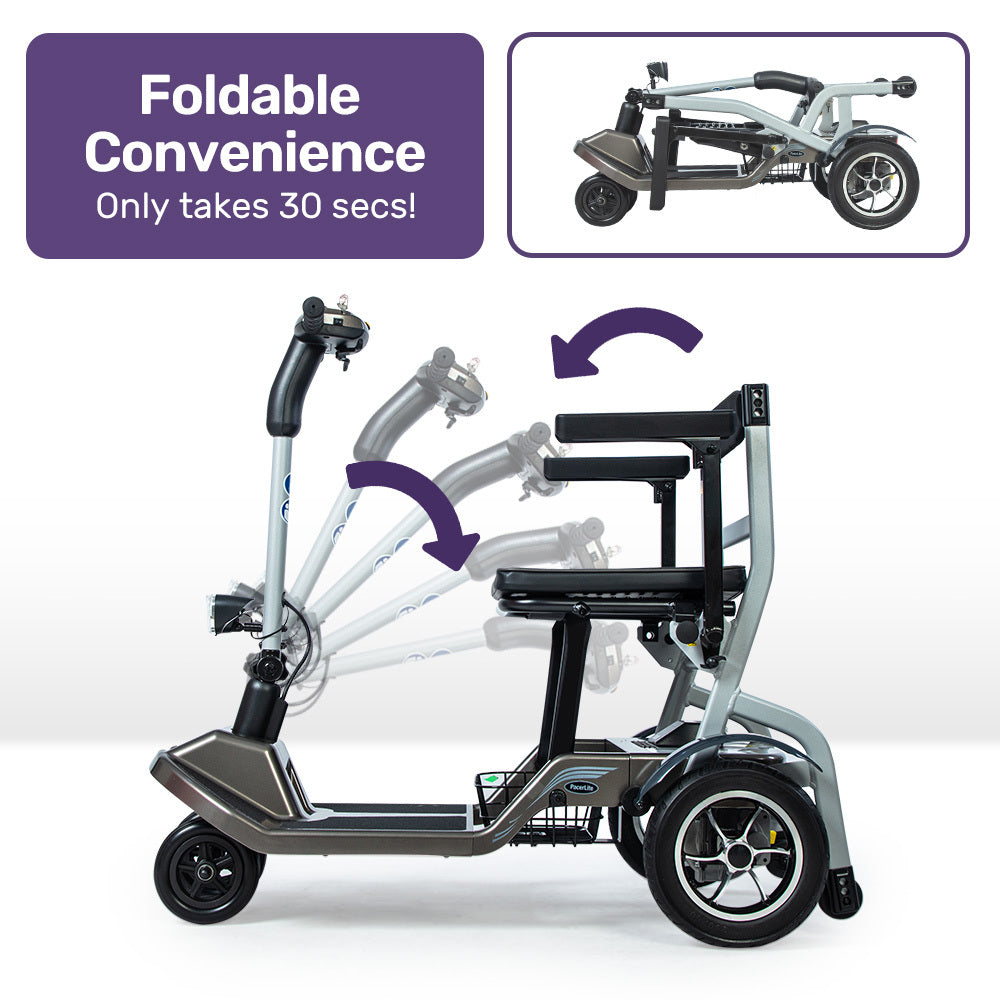 PacerLite Ultra-Lightweight Folding Electric Mobility Scooter 120kg Capacity