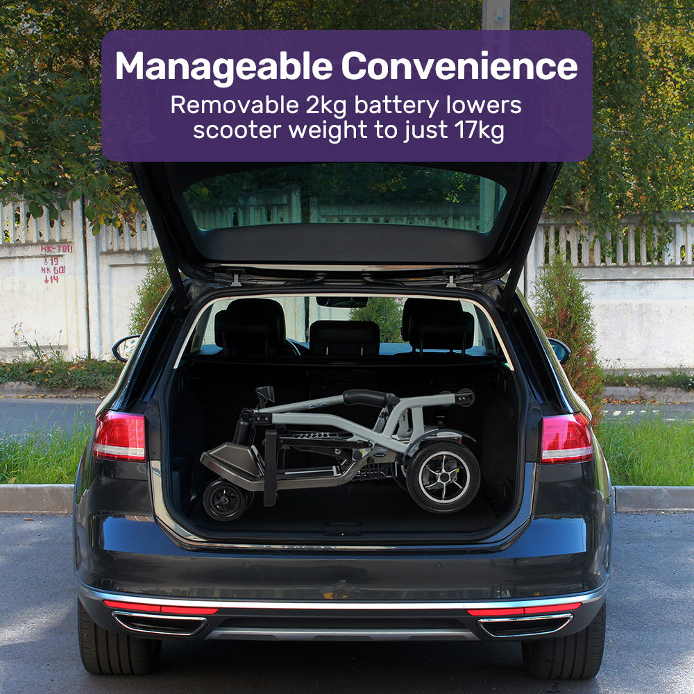PacerLite Ultra-Lightweight Folding Electric Mobility Scooter 120kg Capacity