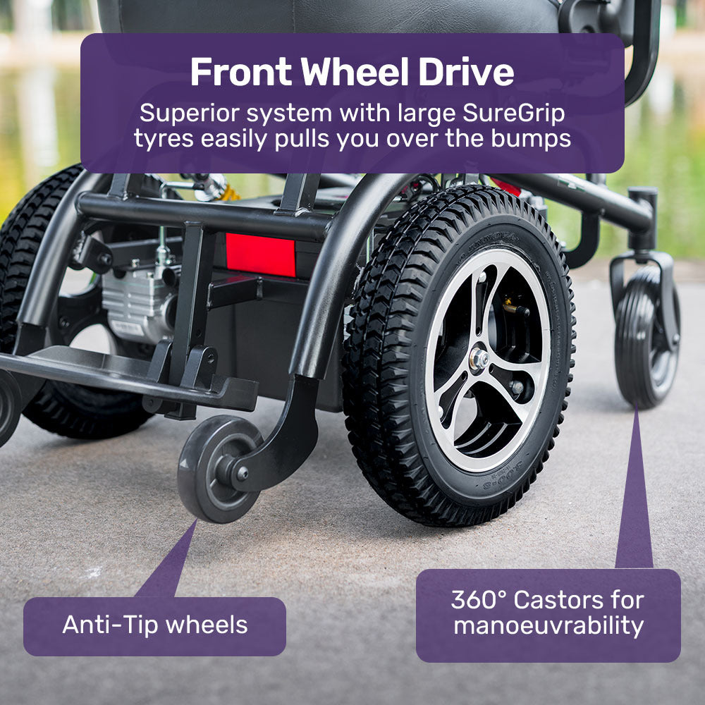 PowerCruise Prestige 35km Electric Wheelchair Front-Wheel Drive Ultra-Comfortable