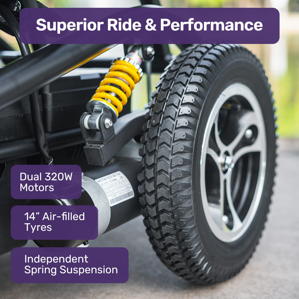 PowerCruise Prestige 35km Electric Wheelchair Front-Wheel Drive Ultra-Comfortable