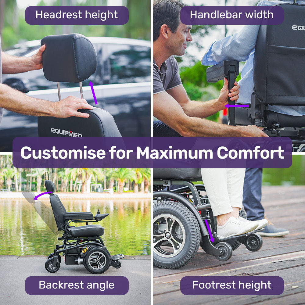 PowerCruise Prestige 35km Electric Wheelchair Front-Wheel Drive Ultra-Comfortable