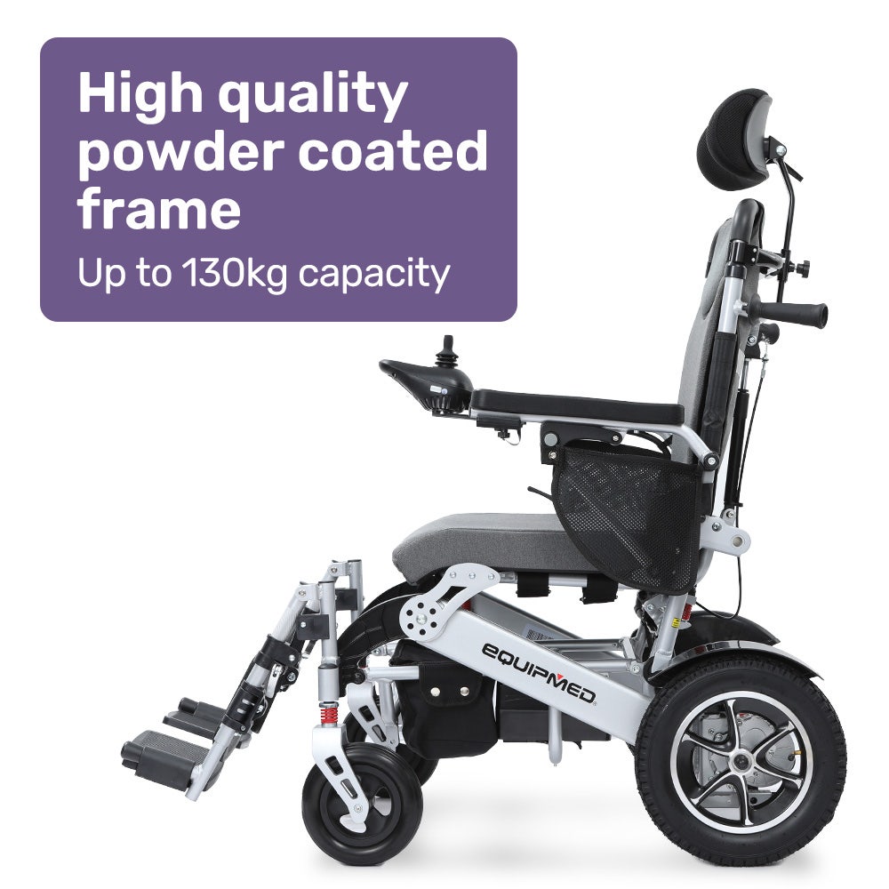 PowerCruise Venture+ Recline Electric Wheelchair Folding Airline-Approved Aluminium
