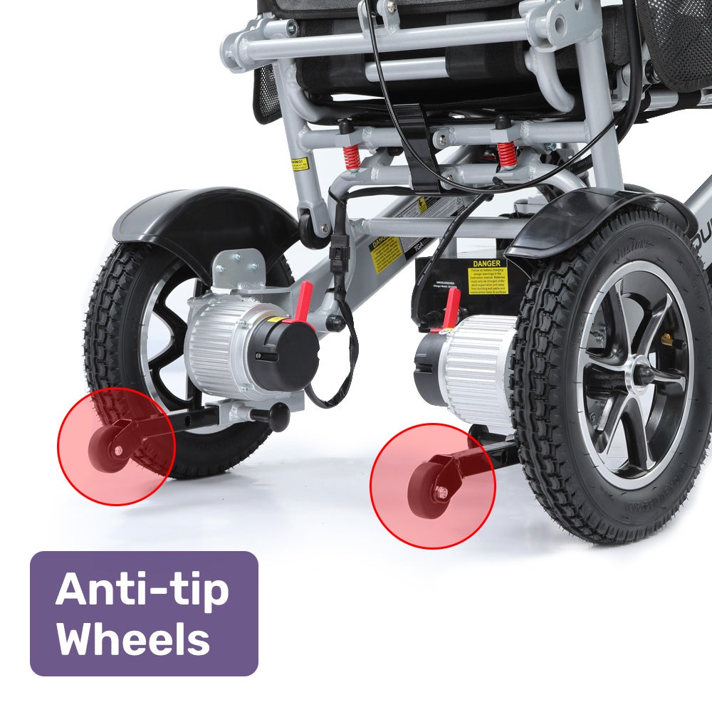 PowerCruise Venture+ Recline Electric Wheelchair Folding Airline-Approved Aluminium