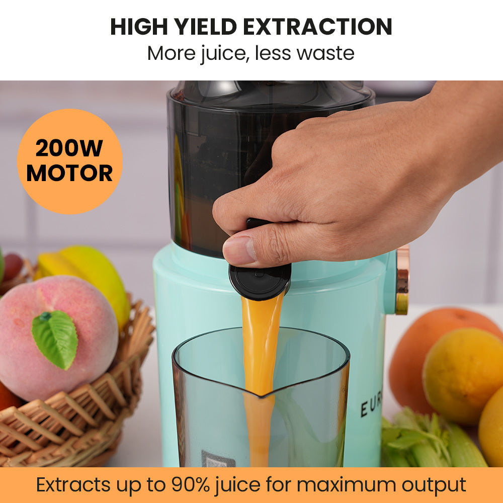 EuroChef Cold Press Juicer 200W Seafoam Green