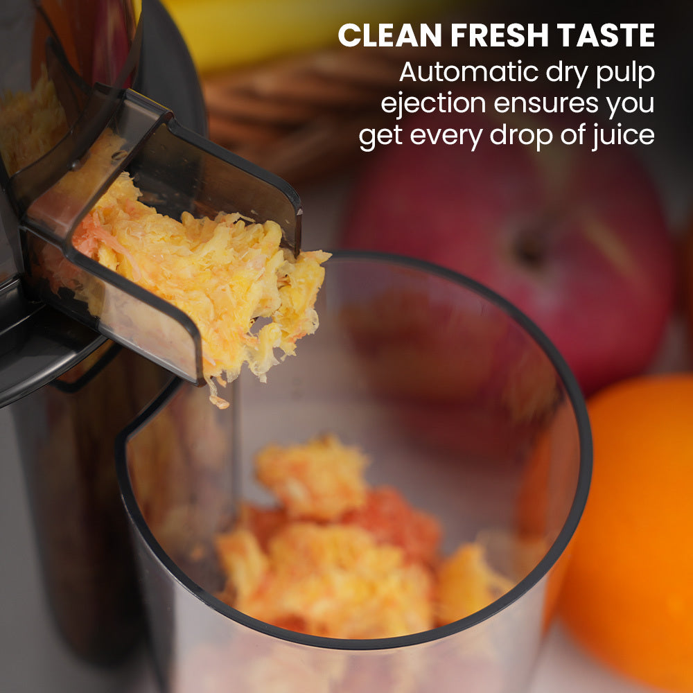 EuroChef Cold Press Juicer 200W Large Chute Charcoal Grey