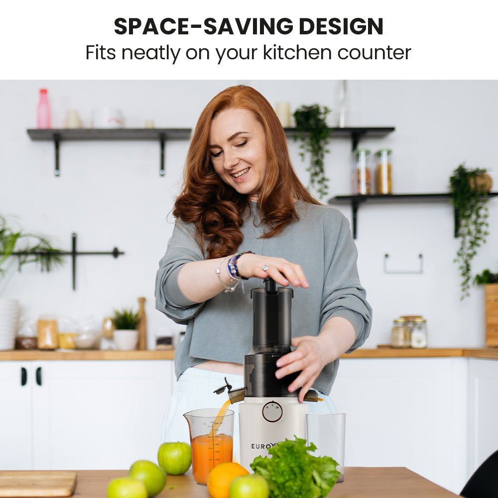 EuroChef Cold Press Juicer 200W Large Chute White
