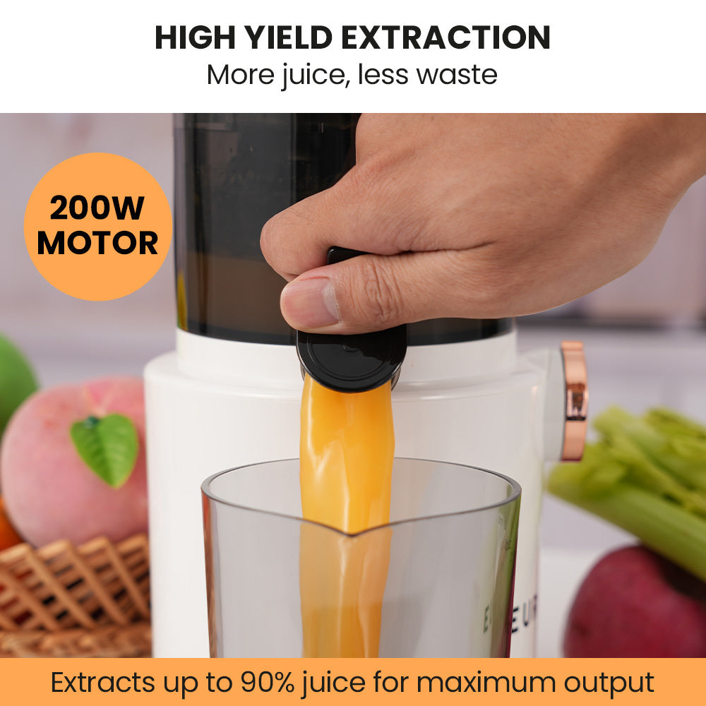 EuroChef Cold Press Juicer 200W Large Chute White