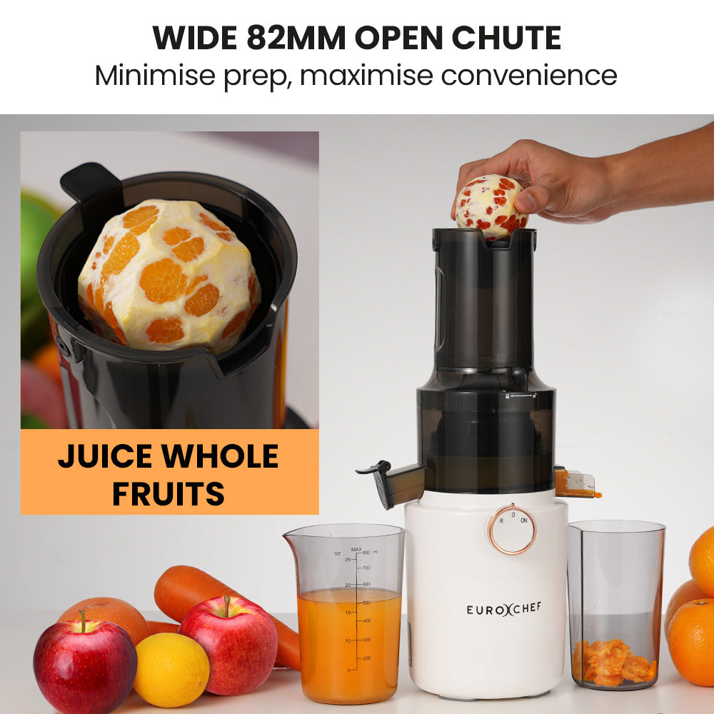 EuroChef Cold Press Juicer 200W Large Chute White