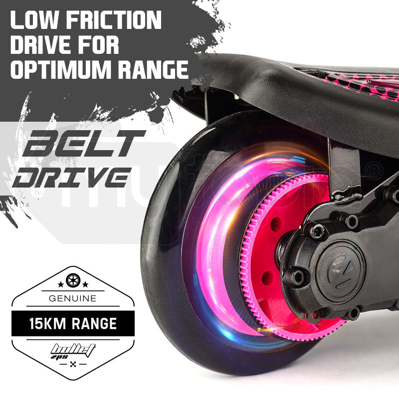 Bullet ZPS 140W Kids Electric Scooter Pink Girls Battery Ride