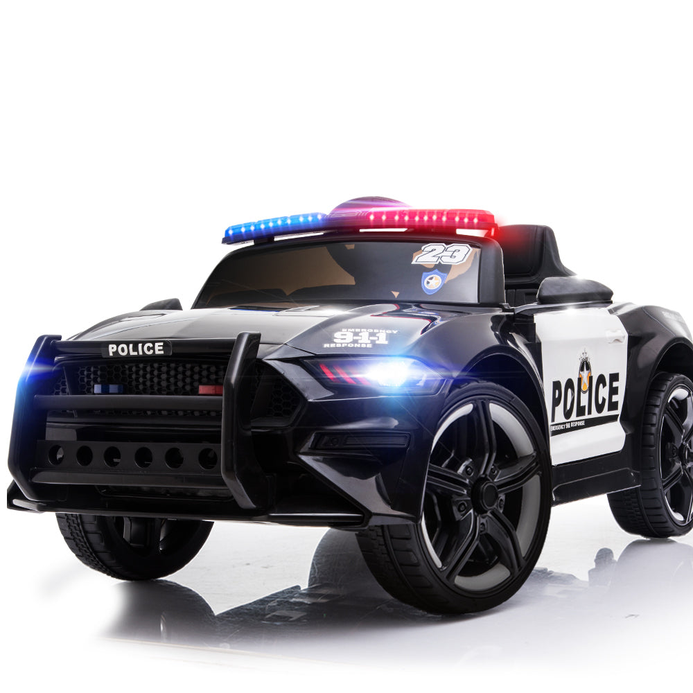 12V Battery Patrol Ride-On Car, Twin Motors, Lights - Rovo Kids