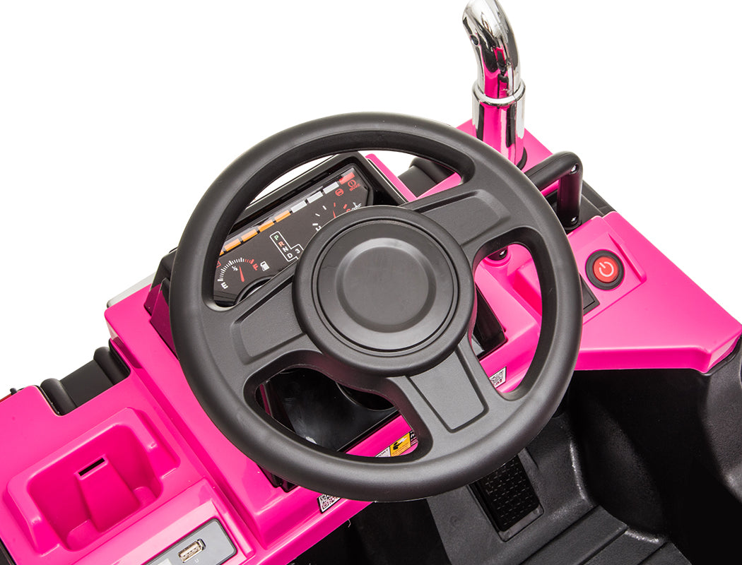 Pink Electric Ride-On Dump Truck with Bluetooth - Rovo Kids